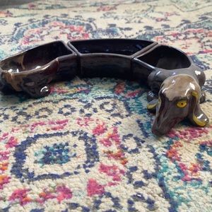 Antique dachshund tray